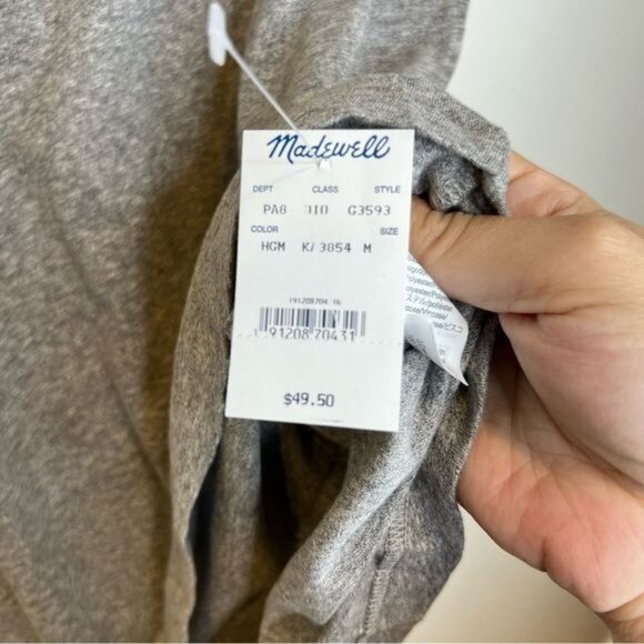 NWT Madewell Triblend EX-Boyfriend Tee in Gray, Size Medium - Picture 6 of 8